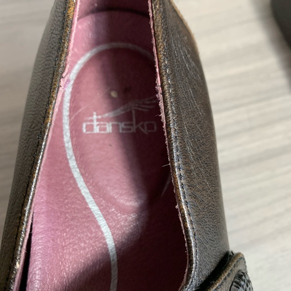 Dansko Adelle Mary Jane Wedge Women's 40 (9.5/10) Brown Brush Off Nappa Leather - Picture 7 of 7